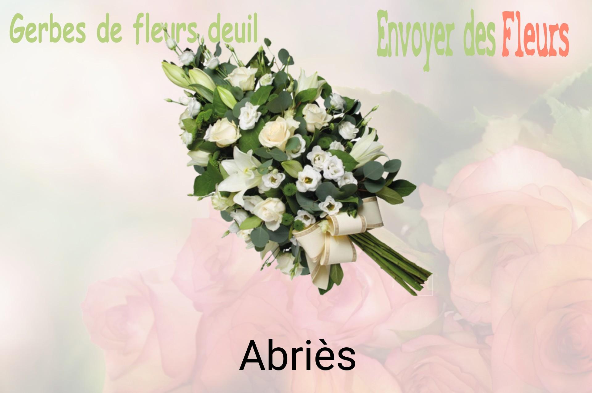 Gerbe de fleurs de deuil livrée à Abriès